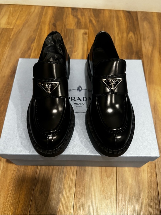 Prada Shoes - Prada Black Patent Leather Loafers